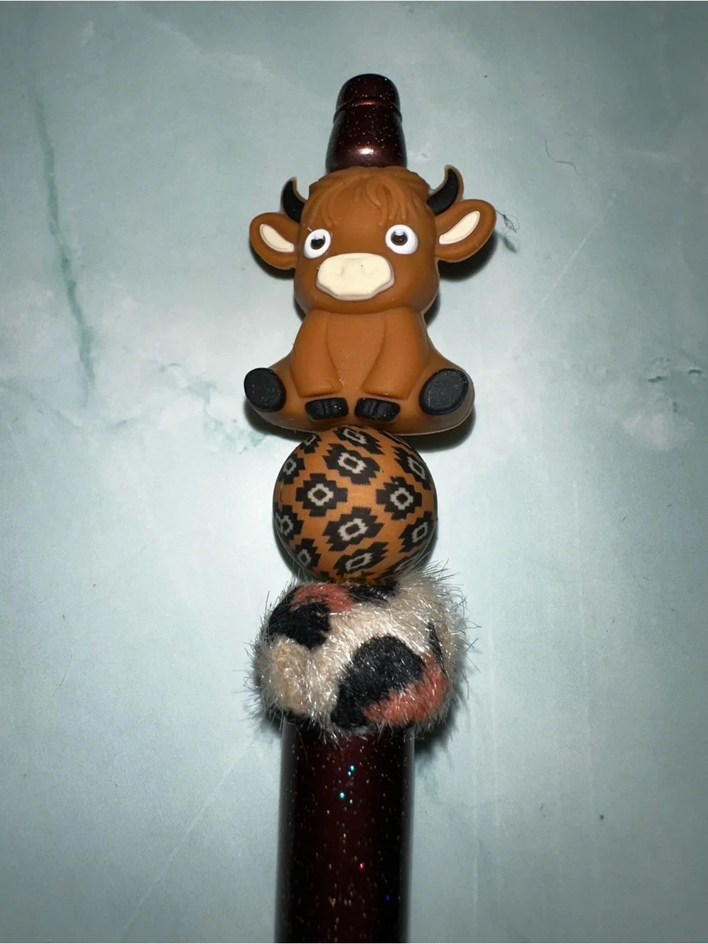Cute Brown Cow Custom Pen
